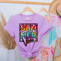 Summer Vibes Tie Dye Screenprint RTS