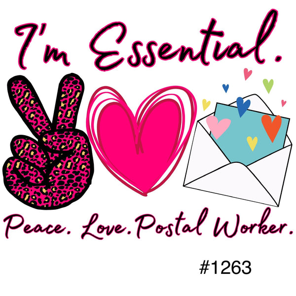 #1263 Peace Love Postal Worker