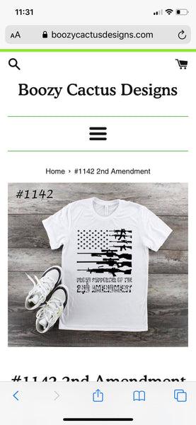 Proud Supporter 2nd Ammendment Graphic Tshirt