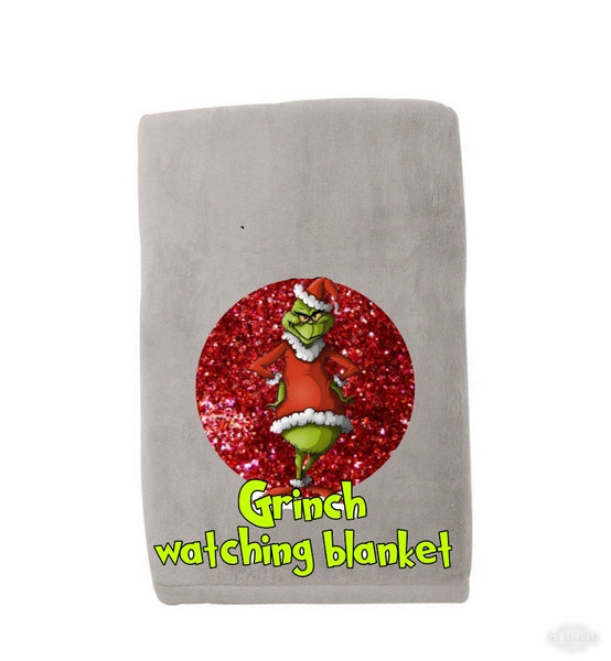 Grinch Watching Blanket Sublimation Transfer