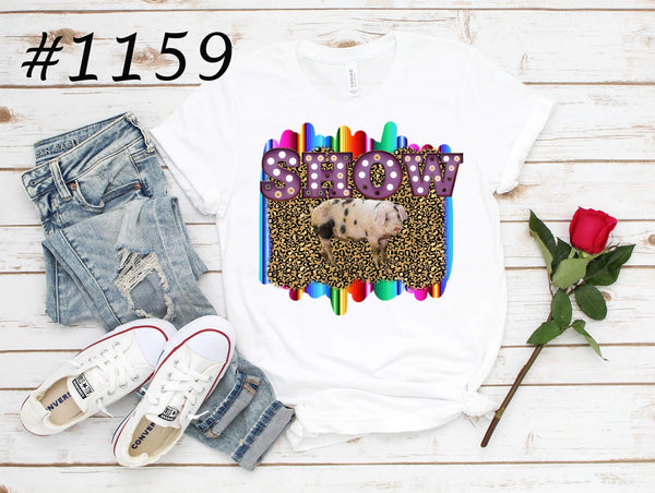 #1159 Show Pig Leopard And Serape