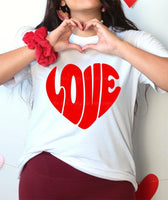 Love Heart Red Screen Print RTS