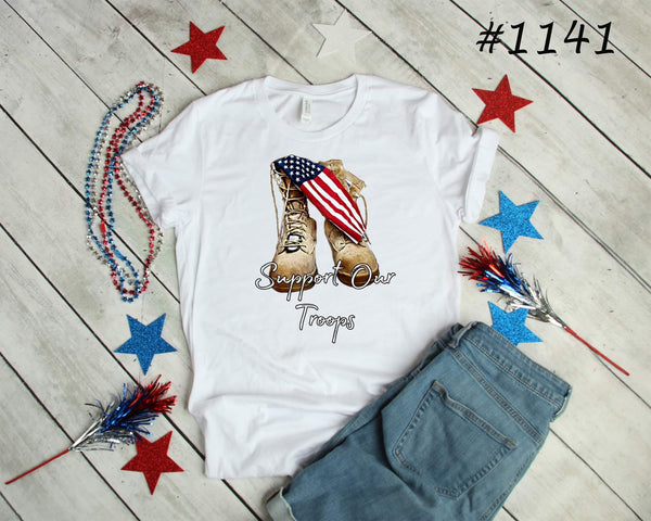 #1141 Support Our Troops Boots