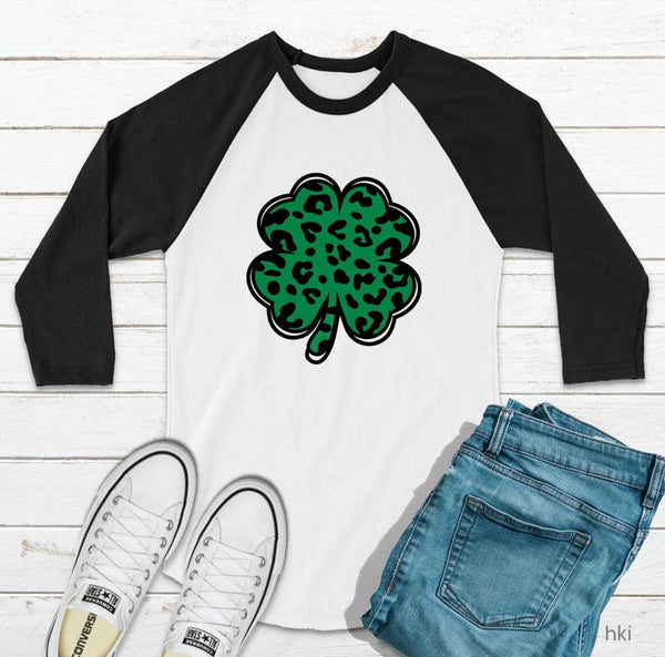 Two Color Leopard Shamrock Screenprint RTS