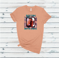 Yellowstone Resting Beth Face Screen Print Graphic T-shirt