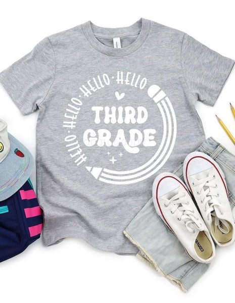 Hello Third Grade Screenprint RTS